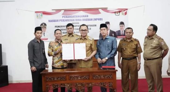Dukung Pelaksanaan Pemilu, Pj Bupati Banyuasin Teken NPHD