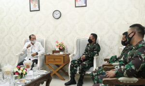 Komandan Baru Landasan Udara SMH Sambangi Rumah Dinas Walikota