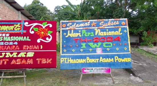 DPD IWO Muara Enim Terima Ucapan Hari Pers Nasional (HPN) 2024 dari PT Bukit Asam