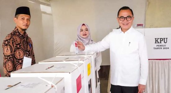 Pj. Bupati Banyuasin Pantau Jalannya Pemilu 2024.