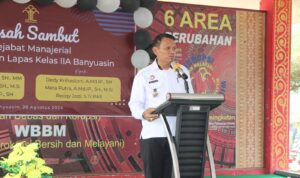 Penuh Haru, Lapas Banyuasin Gelar Acara Pisah Sambut Tiga Pejabat Struktural