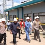 Direktur Pamobvit Polda Sumsel Didampingi Kapolres Banyuasin Tinjau Progres Pembangunan Jalur Sutet 275 KV PLTU Sumsel