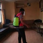 Giat Rutin, Mapolrestabes Semprot Cairan Disinfektan