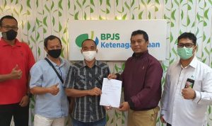 Marihot Sianipar Daftarkan Seorang Marbot Jadi Peserta BPJS Ketenagakerjaan