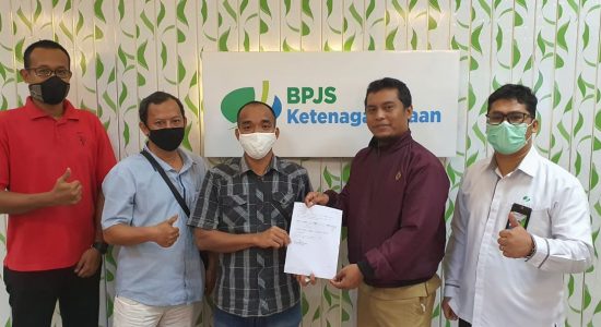 Marihot Sianipar Daftarkan Seorang Marbot Jadi Peserta BPJS Ketenagakerjaan