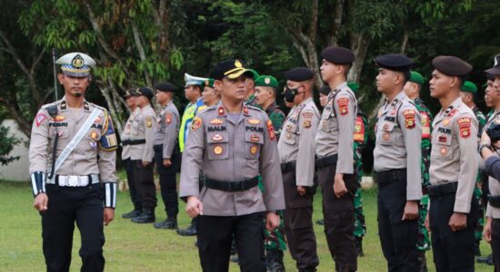 Polres Banyuasin Apel Gelar Pasukan Operasi Keselamatan Musi Tahun 2023