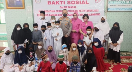 Sambut HUT Bhayangkara ke-76, Polrestabes Palembang adakan Bakti Sosial