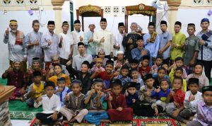 Puluhan Bilal Cilik Desa Sritiga Safari Ramadhan Bersama Wakil Ketua DPRD Banyuasin