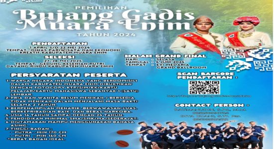 Dinas Pariwisata & Ekonomi Kreatif Kabupaten Muara Enim Gelar Pemilihan Bujang Gadis Muara Enim Tahun 2024