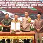 Pj Bupati Banyuasin Tandatangani NPHD Dana Hibah Pengamanan Pelaksanaan Penyelenggaraan Pilkada Sumsel Tahun 2024