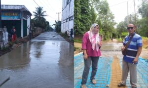 Warga Rawa Maju Bersyukur Jalan Kelurahan Dicor Beton