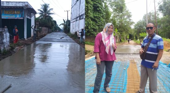 Warga Rawa Maju Bersyukur Jalan Kelurahan Dicor Beton