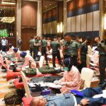 donor-darah-tni Sambut HUT TNI Ke-77, Korem 044/Gapo Laksanakan Baksos Donor Darah
