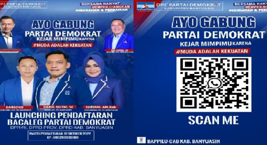 dpc-partai-demokrat-banyuasin DPC Partai Demokrat Launching Pendaftaran Bacaleg, Darul Qutni; Tanpa Mahar !!