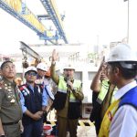 Pj Gubernur Agus Fatoni Tinjau Pengerjaan Pembangunan Fly Over Sekip Ujung Palembang