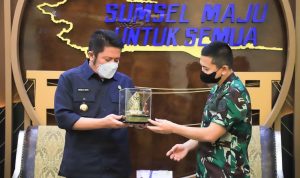 Gubernur-Danlanal Sinergi Jaga Keamanan Perairan Dalam Rangka Pertahankan Sumsel Zero Konflik