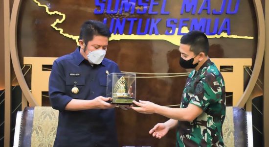 Gubernur-Danlanal Sinergi Jaga Keamanan Perairan Dalam Rangka Pertahankan Sumsel Zero Konflik