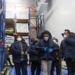 Deru Tinjau Ketersediaan Stok Daging Beku Dikomplek Pergudangan PT Sriwijaya Mas