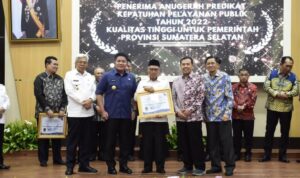 Pemkab Banyuasin Raih Penganugerahan Predikat Kepatuhan Standar Pelayanan Publik Tahun 2022