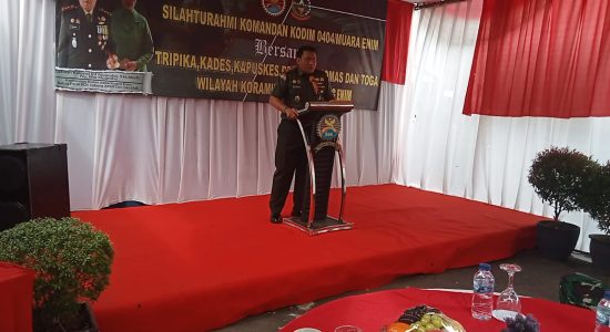 Kunker Dandim 0404/Muara Enim di Wilayah Koramil 404-05/Tanjung Enim, Ajak Masyarakat Ciptakan Kondusifitas 