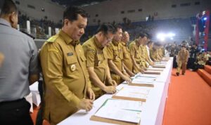 Bupati Banyuasin Tanda Tangani Komitmen Koperasi Merah Putih