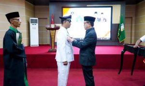 Pelantikan Kepala Desa Paldas, Pj Bupati Hani Syopiar Rustam Harapkan Kades Bekerja dengan Baik