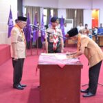 Wabup Banyuasin Lantik Pengurus Kwarcab dan Pusdiklatcab Banyuasin 2020-2025