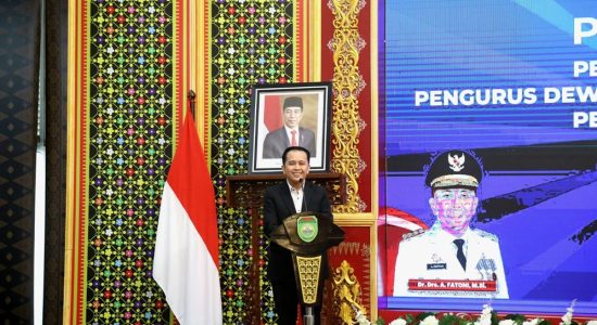 Hadiri Pelantikan Pengurus PWI Sumsel, Agus Fatoni Minta Jaga Sinergitas Guna Memajukan Daerah