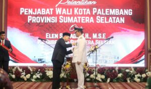 Pj Gubernur Elen Setiadi Lantik Cheka Virgowansyah Sebagai  Pj Walikota Palembang Gantikan Dr. A Damenta