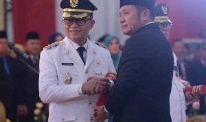 Hani Syopiar Rustam Dilantik Sebagai PJ Bupati Banyuasin Bersama 6 Kepala Daerah Lain
