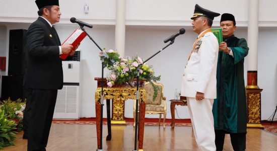 pelantikan-pj-bupati-muba-apriadi Lantik Apriadi Jadi Pj Bupati Muba, HD Sampaikan Tiga Pesan Penting