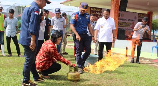 Gandeng Damkar Banyuasin, Lapas Banyuasin Gelar Pelatihan Penanggulangan Bencana Kebakaran