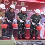 Jaga Keamanan, Bangun Posramil di Kecamatan Tanjung Agung Muara Enim