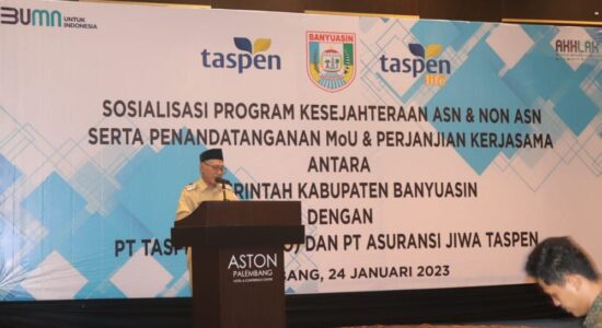 Tingkatkan Kesejahteraan ASN, PPPK dan Non ASN, Pemkab Banyuasin Tandatangani MoU