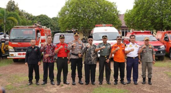 Wabup Banyuasin Hadiri Apel Siaga Bencana Kesiapan Penanggulangan Kebakaran 