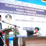 Wagub Mawardi Yahya Ambil Sumpah 312 Pejabat Fungsional di Lingkup Pemprov Sumsel