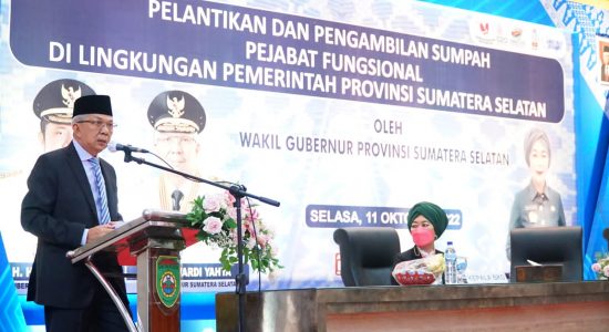 Wagub Mawardi Yahya Ambil Sumpah 312 Pejabat Fungsional di Lingkup Pemprov Sumsel