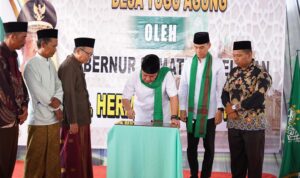 Gubernur Herman Deru Resmikan Masjid Agung Al-Huda Desa Tugu Agung Lempuing OKI