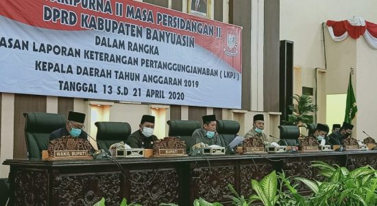 Rapat Paripurna DPRD Banyuasin Bahas LKPJ Bupati TA 2019