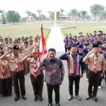 raimuna Herman Deru Lepas Peserta Raimuna ke XII dan Tim Kesenian Sumsel ke Istana Negara