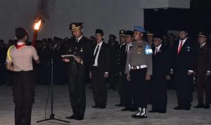 Bupati Dan Forkopimda Banyuasin Gelar Apel Kehormatan dan Renungan Suci