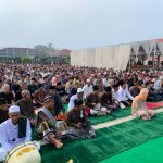 Penuh Khidmat, Ribuan Warga Binaan Lapas Banyuasin Laksanakan Shalat Idul Fitri 1445 H