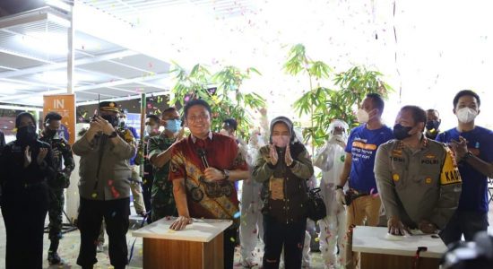 Kebut Target Vaksinasi 100 Persen, Herman Deru Launching Sentra Vaksin Covid 24 Jam