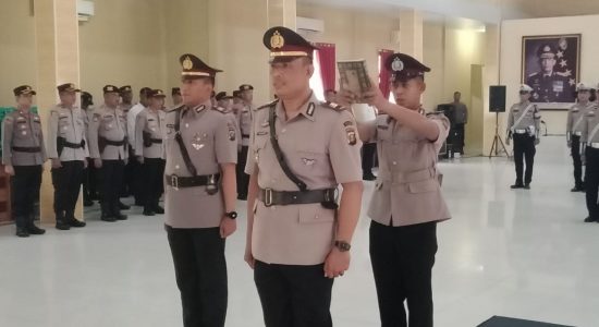 Kapolres Banyuasin Pimpin Langsung Sertijab Kasatlantas Polres Banyuasin