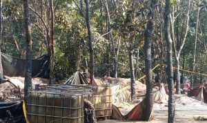 Sumur Minyak Ilegal Meluap, Banjiri Pemukiman Warga di Keluang