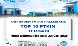 UIN Raden Fatah Masuk 10 Besar PTKIN Terbaik Versi Webometrics Januari 2025