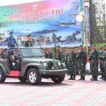 Danrem 044/Gapo Ikuti Upacara Peringatan HUT TNI Ke-77, "TNI Adalah Kita"