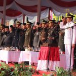 Kapolres Muara Enim Bersama Forkopimda Ikuti Upacara HUT RI ke 78 di Lapangan Merdeka 