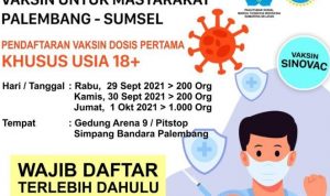 Ayo Buruan! Ikut Daftar Vaksinasi Dosis Pertama PSMTI Sumsel