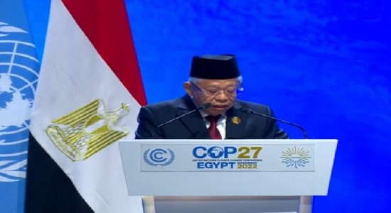 Wapres Ma'ruf Amin Bacakan Pernyataan Nasional di KTT COP27